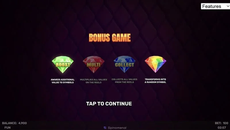 3 Sparking Crowns ბონუს თამაში