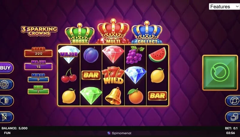 3 Sparking Crowns სათამაშო ეკრანი